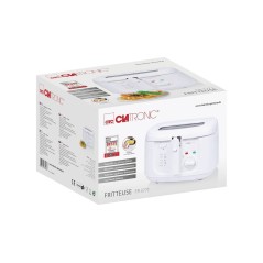 "Clatronic 25L Deep Fryer - Crisp & Delicious Fried Food in White - Model 4006160639636"